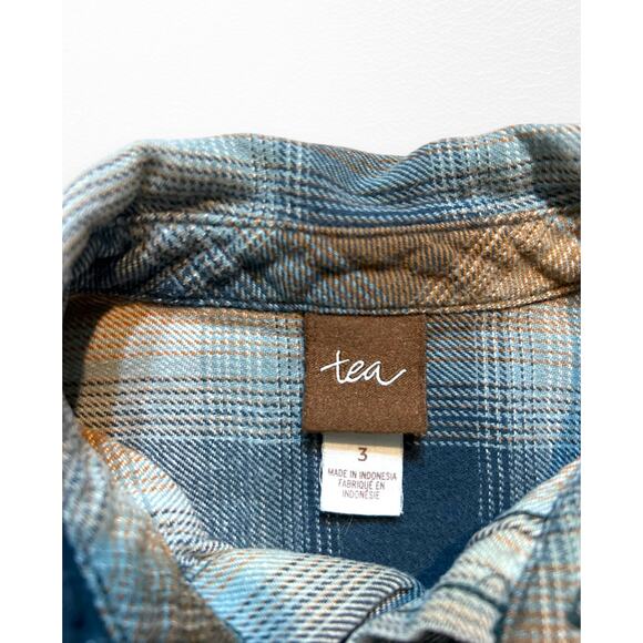 Tea Collection Flannel Shirt, Size 3 - Picture 4 of 6